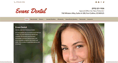 Desktop Screenshot of evansdentalfortcollins.com